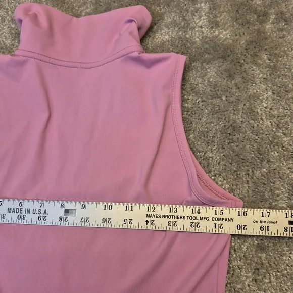 Sincerely Jules Active Pink Tennis Dress Med Sleeveless Quarter Zip Perforated - Picture 7 of 9